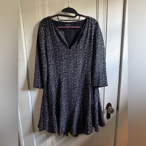 Club Monaco Dark Blue Long Sleeve Dress